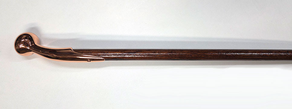 Horse Head Branded Ebony BubbaStaf