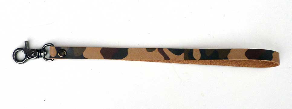 Camo Leather Wrist Strap