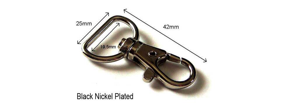 Black Chrome Clasp (bag of 10)