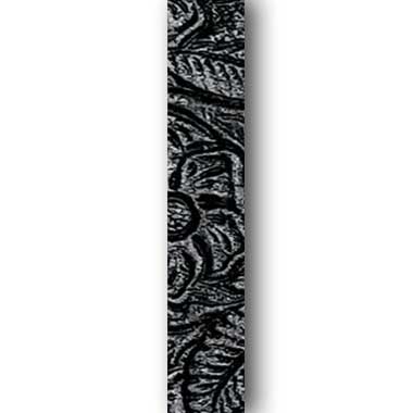 Gel'd Embossed Black Western Floral Strap