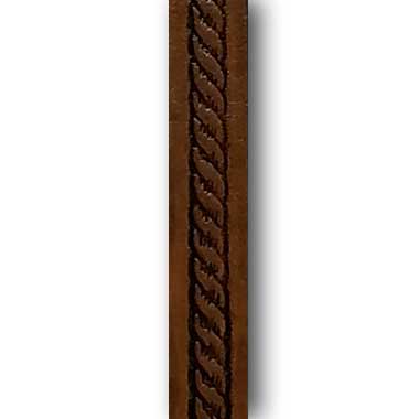 Gel'd Embossed Briar Brown Rope Strap