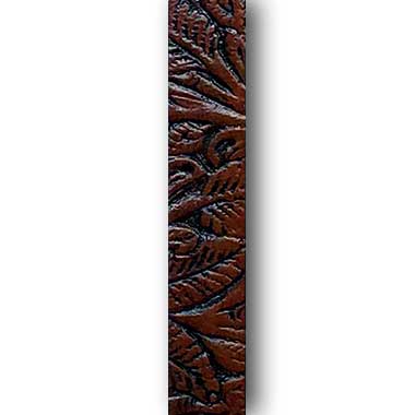 Gel'd Embossed Burgundy Western Floral Strap