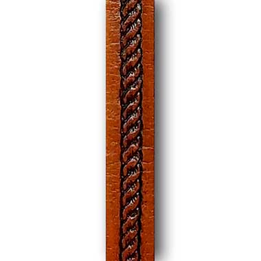 Gel'd Embossed Saddle Tan Rope Strap